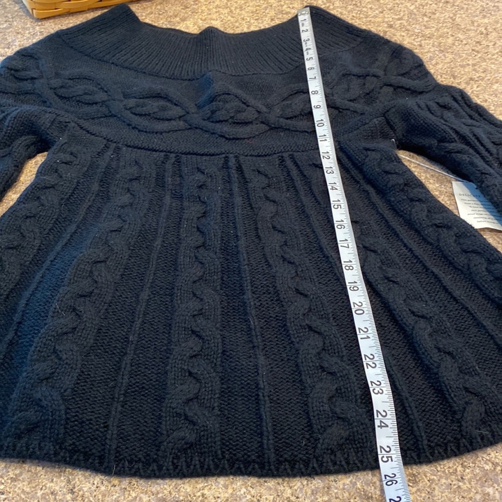 Moda International By Victoria Secret Medium Black Wool Blend Sweater - Picture 6 of 14
